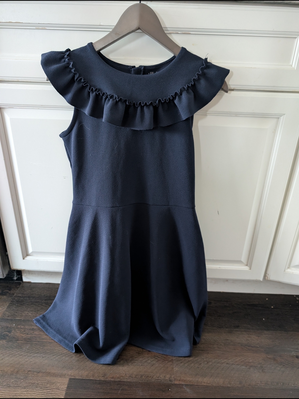 The Children's Place Navy Blue Ruffle Sleeveless Dress Casual Or Party